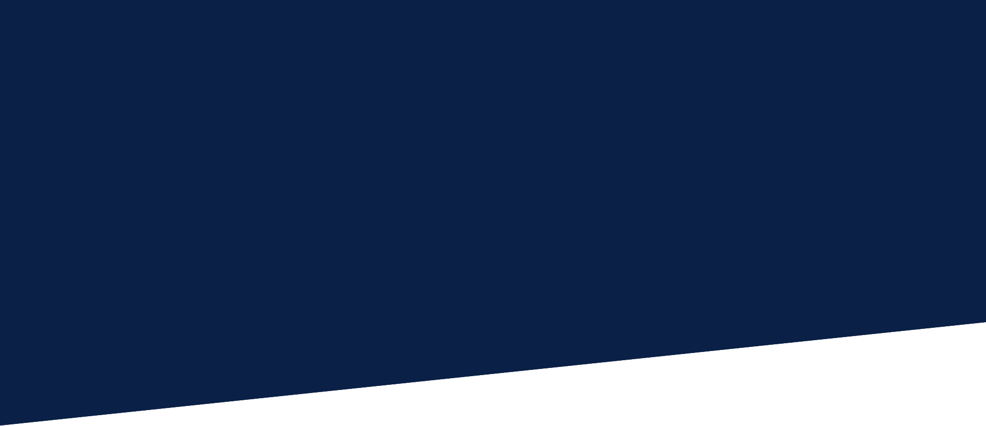 A solid dark blue background with a diagonal white strip across the bottom edge.